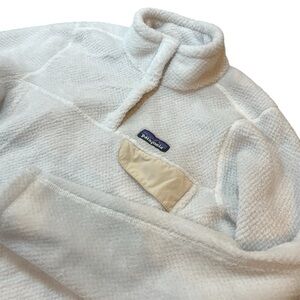 Patagonia Retool Womens White Snap-T Pullover Fleece Sweater- Small